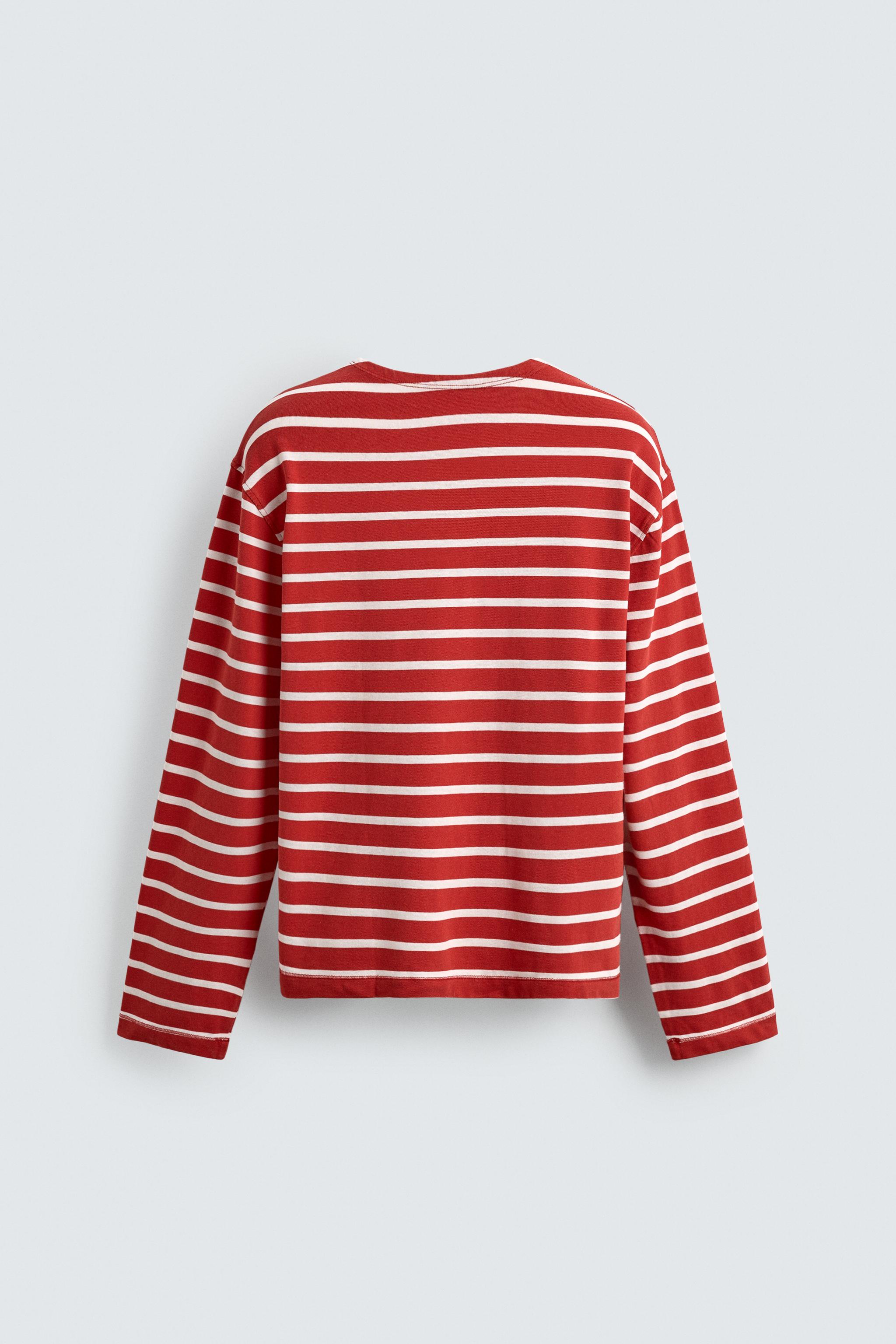 T-SHIRT JACQUARD RAYURES AARON LEVINE X ZARA